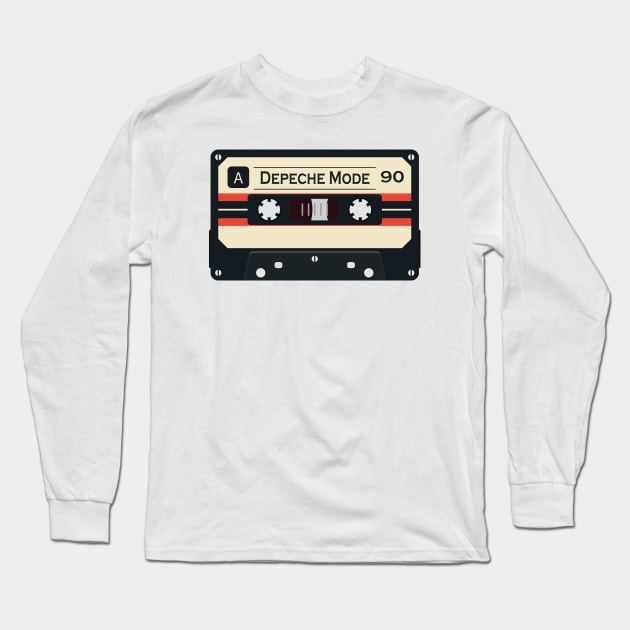 Depeche Mode Vintage Black Cassette Tape Long Sleeve T-Shirt by Renungan Malam